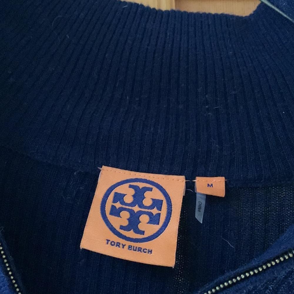 Tory Burch Half Zip Sweater - Size M - Picture 2 of 4